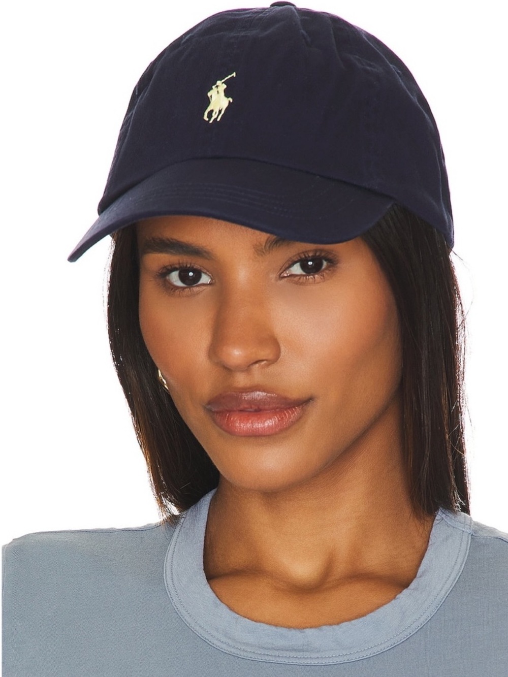 Polo by Ralph Lauren Black Baseball Cap with White Pony Logo OS